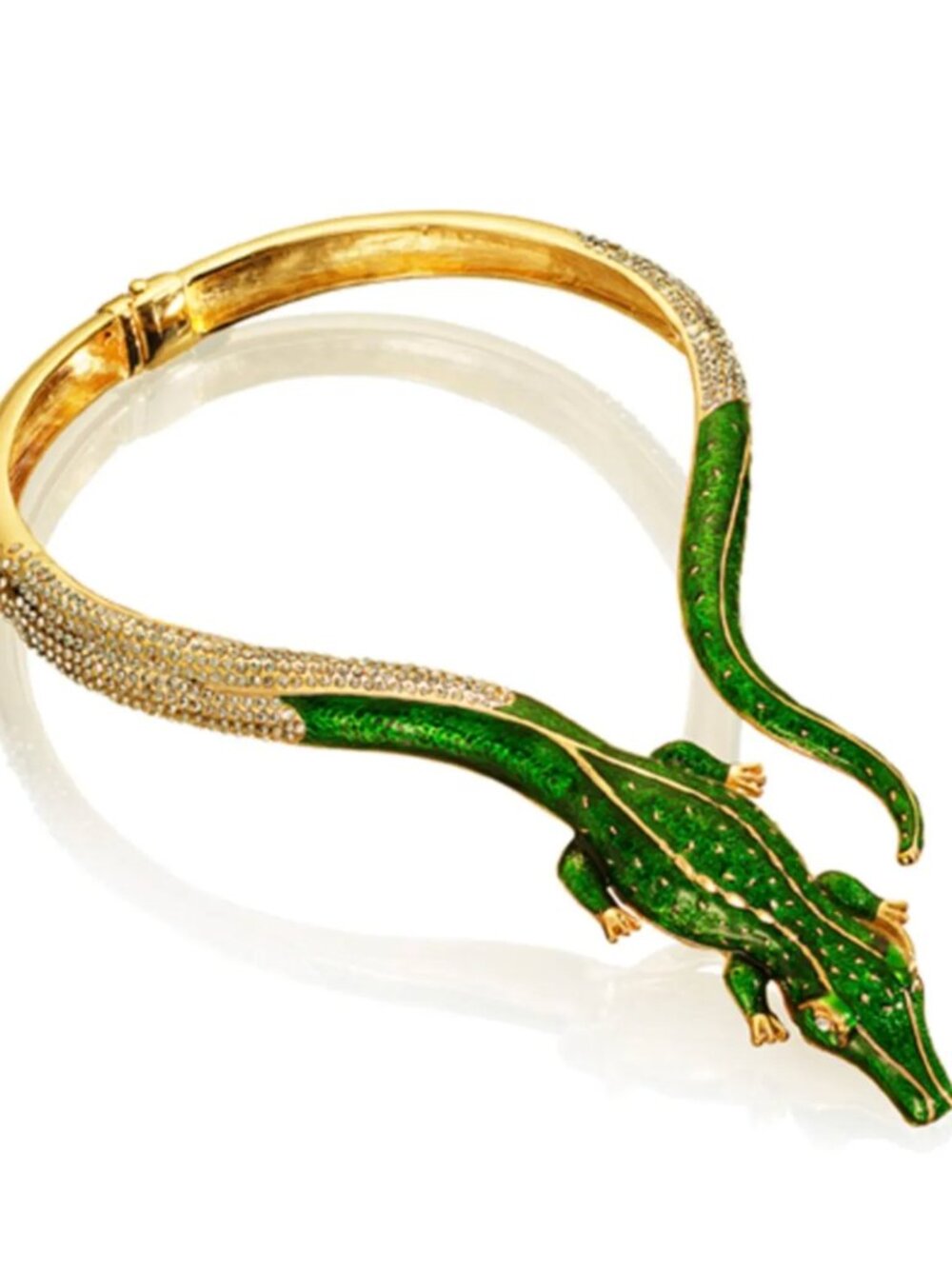 Anne Dello Russo for H&M crocodile necklace vintage chunky statement luxury